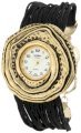 Golden Classic Women's 9110 G BLK Memoirs of Time Large Metal Bezel Watch