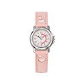 Certus Kids' 647450 Pink Calfskin Leather Round White Dial Watch