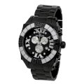 Aquaswiss 62XGB001 Swissport Diamond Men's Chronograph Watch Black Ion Stainless Steel Case Black Stainless Steel Strap