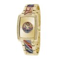 Gattinoni Women's W0224BGGCHM Norma Gold IP Rectangular Case Planetarium Gold Dial Stainless Steel Bracelet Watch