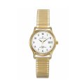 Certus Women's 630714 Classic Gold Tone Brass White Dial Date Watch