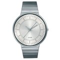 Alessi Men's AL8000 Luna Stainless Steel Dial Silver Plated Designed by Alessandro Mendini Watch
