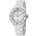 Grovana Men's White Ceramic Bracelet Quartz Watch 4001.1183
