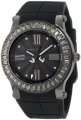 Juicy Couture Women's 1900885 Hrh Black Embossed Jelly Strap Watch