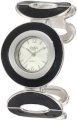 Golden Classic Women's 2139 Blk On Time Bold Black and Silver Bezel Watch