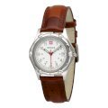 Wenger Men's 70100 Standard Issue White Dial Brown Leather Strap Watch