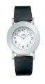 Alessi Unisex AL4000 Memento Black Leather Strap Watch