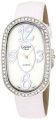 Golden Classic Women's 2184 wht "Designer Color" Rhinestone Encrusted Bezel Mother-Of-Pearl Dial Colored Leather Band Watch