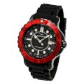  Aquaswiss 96G033 Men's Quartz Watch Rugged Series Black Stainless Steel Case Black Rubber Strap