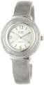 Golden Classic Women's 2230-silver Brazen Beauty Classic Leather Inset with Silver Dial Bangle Watch
