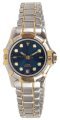 Pedre Women's Two-Tone Blue Sunray Dial Luminous Markers and Hands Water-Resistant Bracelet Watch # 5410T