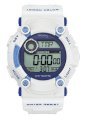 Tekday Men's 655004 Digital White Plastic Band Sport Quartz Watch