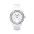 Fossil Women's ES2444 White Resin Bracelet White Glitz Analog Dial Watch