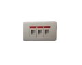 AMP Decorator Faceplate Kit 1-Port Shutter White with Label 2-1427030-1