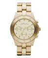 Marc by Marc Jacobs Watch, Women's Chronograph Blade Gold Tone Stainless Steel Bracelet MBM3101 