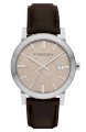 Burberry Check Stamped Round Dial Watch 