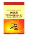  Bình luận khoa học bộ luật tố tụng hình sự của nước  Cộng Hòa Xã Hội Chủ Nghĩa Việt Nam