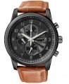 Citizen Men's CA0335-04E Eco-Drive Black Ion Plated Chronograph Watch