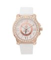 Juicy Couture Ladies Pedigree White & Rose Silicon Strap Watch