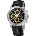 Gucci Timeless Collection Automatic Black Diamante Leather Strap Watch, 40mm YA126237