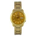 Seiko Men's SNKK76 Gold Plated Stainless Steel Analog with Gold Dial Watch
