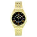 Seiko Men's SNKL40 Gold Plated Stainless Steel Analog with Black Dial Watch