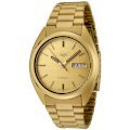 Seiko Men's SNXL72 Seiko 5 Automatic Gold Dial Gold-Tone Stainless Steel Watch