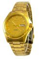 Seiko Men's SNKK98 Stainless Steel Analog with Gold Dial Watch