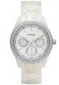 Fossil Watch, Women's Stella White Pearlized Plastic Bracelet 37mm ES2790