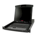 APC 17 inch Rack LCD Console with Integrated 8 Port Analog KVM Switch - AP5808