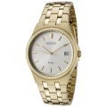 Seiko Men's SGEF14P1 Silver Dial Gold-Tone Stainless Steel Watch