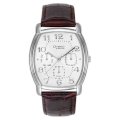 Bulova Caravelle Men's 43C31 Leather Strap White Dial Watch