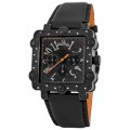 JBW Men's JB-6223-K "Mason" Square Chronograph Diamonds Leather Watch 