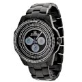 JBW Men's JB-6212-200-E "Excalibur" Champagne Black Stainless Steel Multifunction Diamond Watch 