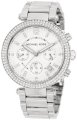 Michael Kors Parker Glitz Watch, Silver Color Mk0014