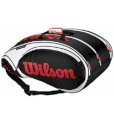 Bao vợt tennis Wilson Tour 15 Pack Black White Red WRZ842315