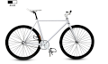 Xe đạp Fixed Gear 01 Trắng Đen