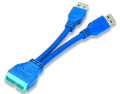 Cáp USB 3.0 20PM- 2AM 0.25m