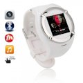 Đồng Hồ Điện Thoại - Watch Phone Unlocked with Camera Cell Phone Mobile Touch Screen Mp3/4 Fm (White)