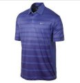Nike Golf Tiger Woods TW Stripe Polo 518104 Blue Size SMALL