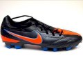 Men's Nike T90 Strike IV FG Soccer Shoes Black/Total Orange-Blue Glow
