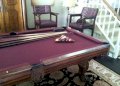 Golden west wine colored pool table 8 by 4 feet