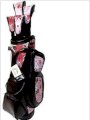 NEW Burton Golf Ladies Milano Cart Bag Dark Brown/Pink Includes Free Headcovers!