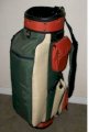 Bennington Orange, Green, & White Cart style golf bag with raincover
