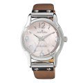 Đồng hồ AK Anne Klein Women's 109713TMTP Silver-Tone Mother-Of-Pearl Dial and Taupe Leather Strap Watch