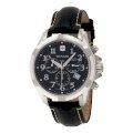 Wenger Men's 78255 GST Chrono Stainless-Steel Black Leather Watch