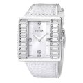 Festina Women's Stainless Steel White Dial Crystals Leather Strap Watch F165381