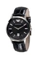 Đồng hồ Emporio Armani Watch, Men's Black Leather Strap AR2411