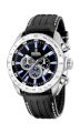 Festina Men's Chrono Single Alarm F16489/3 Black Leather Quartz Watch with Black Dial