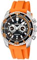 Festina Men's Chrono Single Alarm F16574/2 Orange Polyurethane Quartz Watch with Black Dial